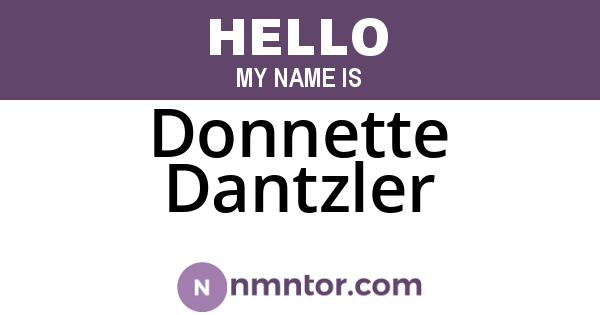 Donnette Dantzler