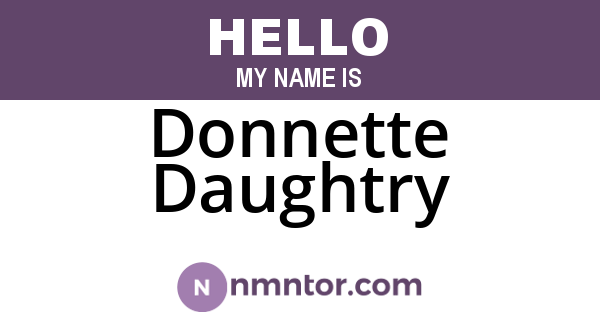 Donnette Daughtry