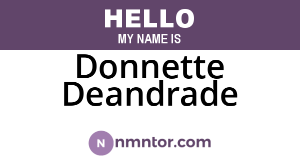 Donnette Deandrade