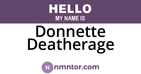 Donnette Deatherage