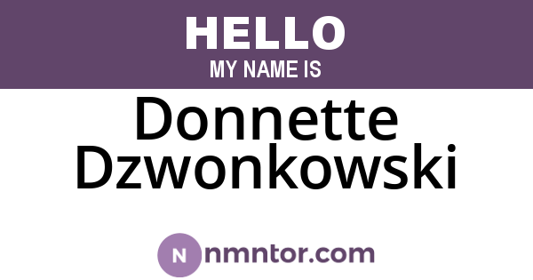 Donnette Dzwonkowski