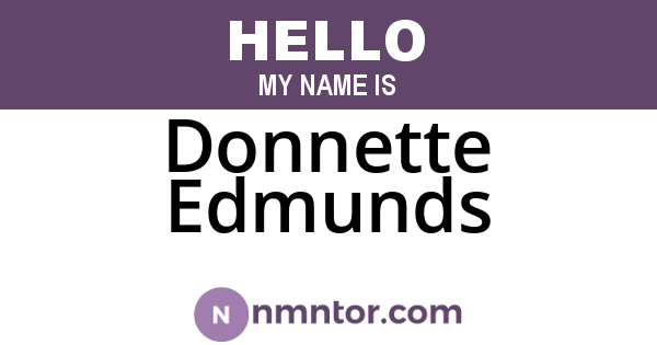 Donnette Edmunds