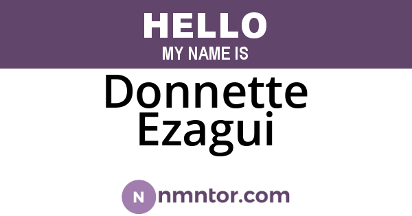 Donnette Ezagui