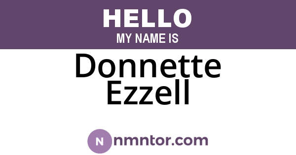 Donnette Ezzell