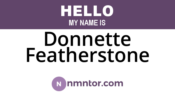 Donnette Featherstone