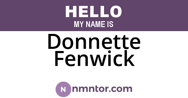 Donnette Fenwick