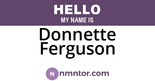 Donnette Ferguson