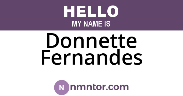 Donnette Fernandes