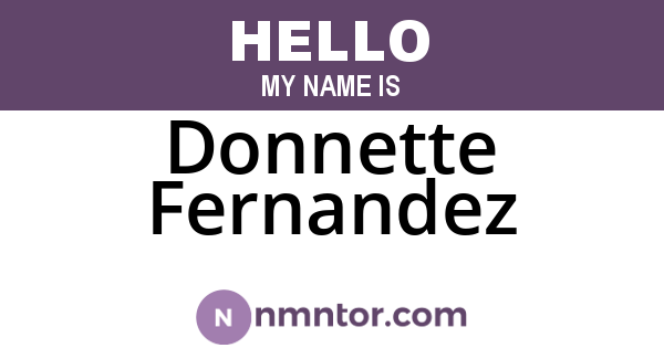Donnette Fernandez
