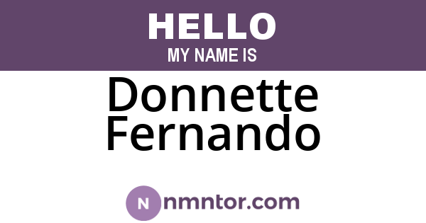 Donnette Fernando