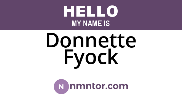 Donnette Fyock