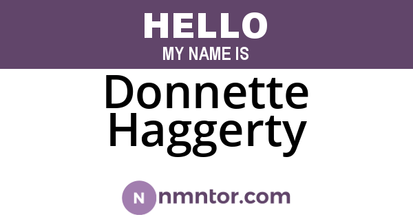 Donnette Haggerty