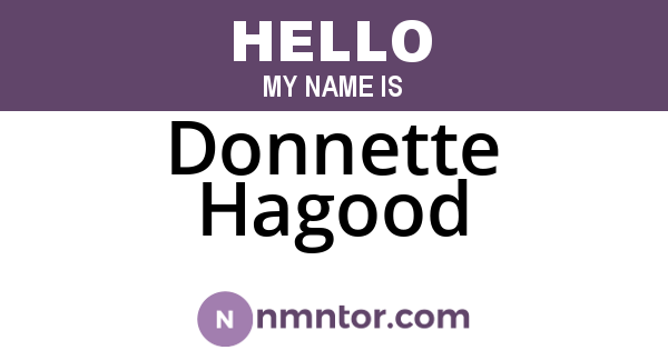 Donnette Hagood