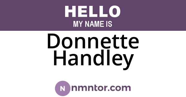 Donnette Handley