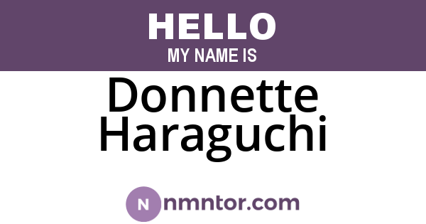 Donnette Haraguchi