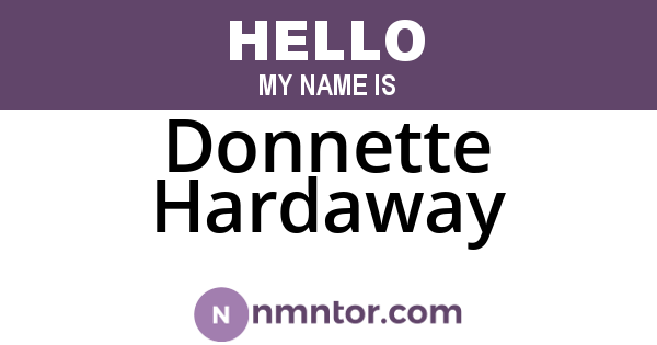Donnette Hardaway