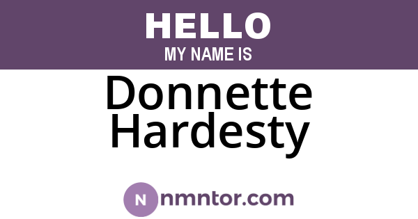 Donnette Hardesty