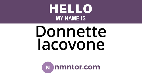 Donnette Iacovone