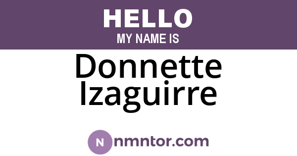 Donnette Izaguirre