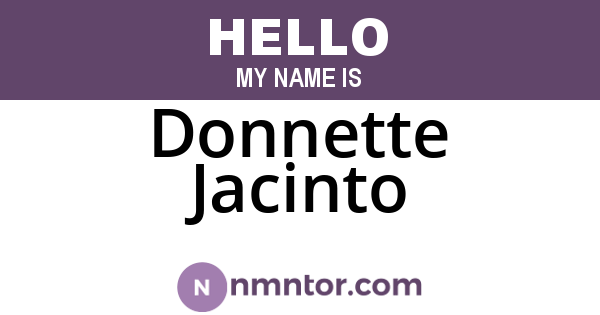 Donnette Jacinto