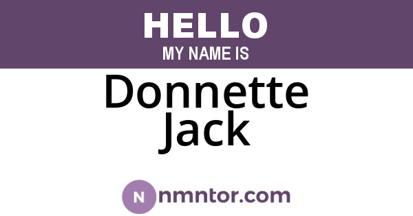 Donnette Jack