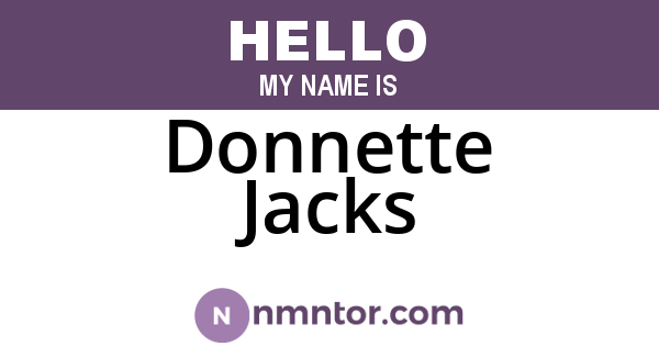 Donnette Jacks