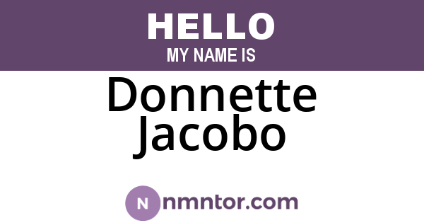 Donnette Jacobo