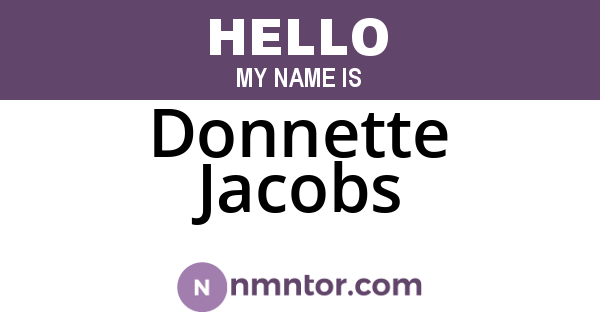 Donnette Jacobs