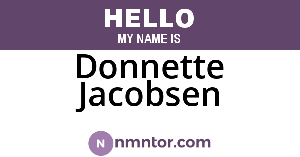 Donnette Jacobsen