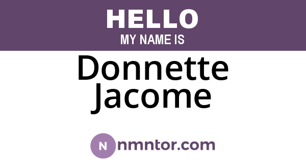 Donnette Jacome