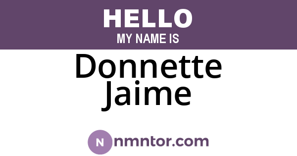 Donnette Jaime