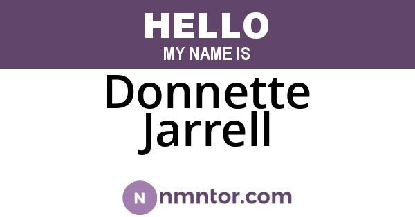 Donnette Jarrell