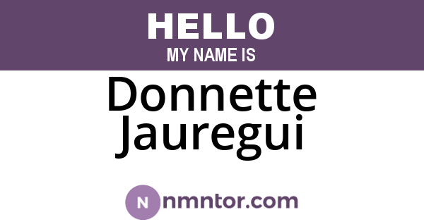 Donnette Jauregui