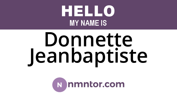Donnette Jeanbaptiste