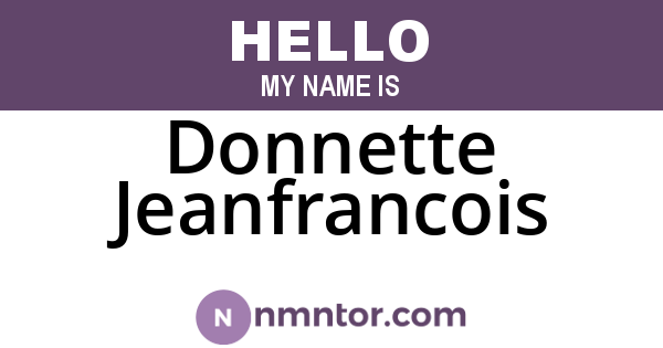 Donnette Jeanfrancois