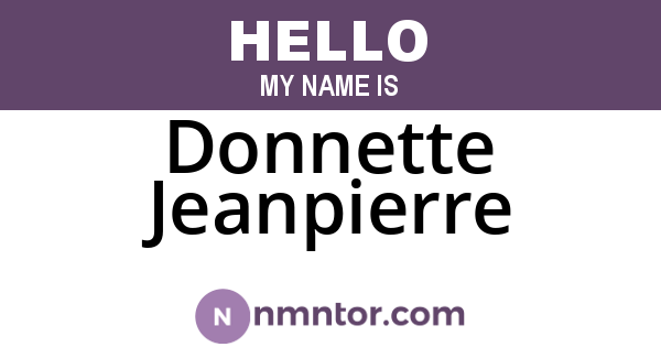 Donnette Jeanpierre