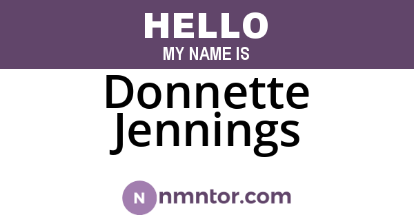 Donnette Jennings