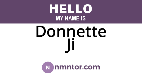 Donnette Ji