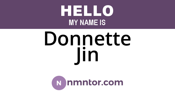Donnette Jin