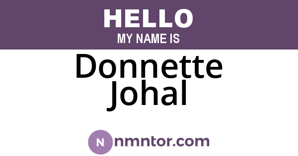 Donnette Johal