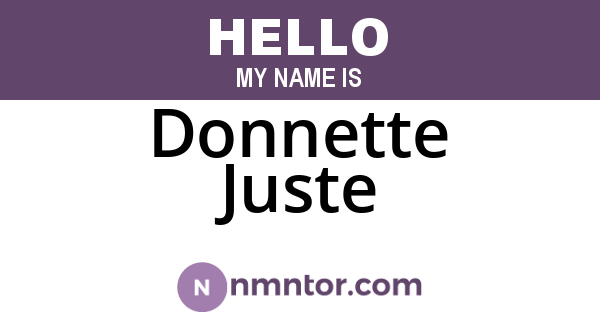 Donnette Juste
