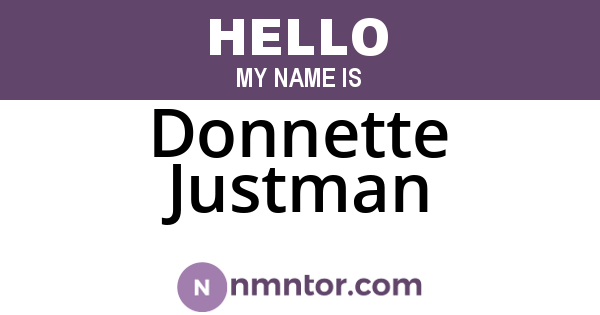 Donnette Justman