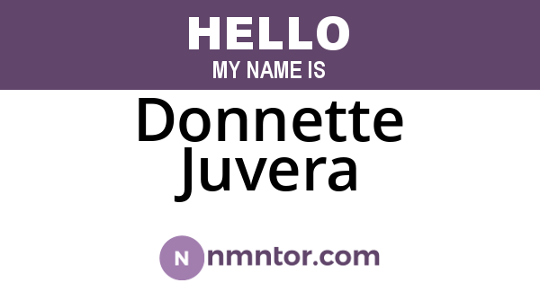 Donnette Juvera