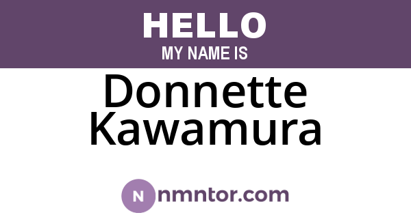 Donnette Kawamura