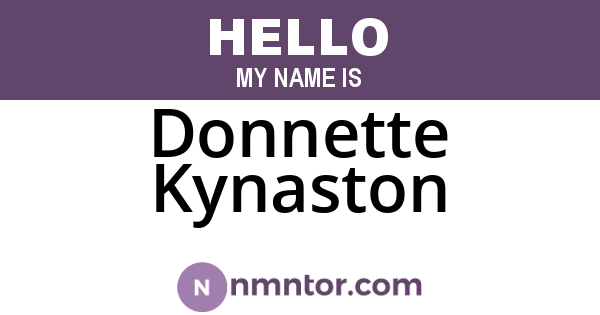 Donnette Kynaston