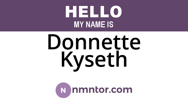 Donnette Kyseth