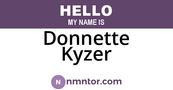 Donnette Kyzer