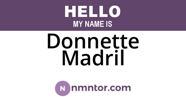 Donnette Madril
