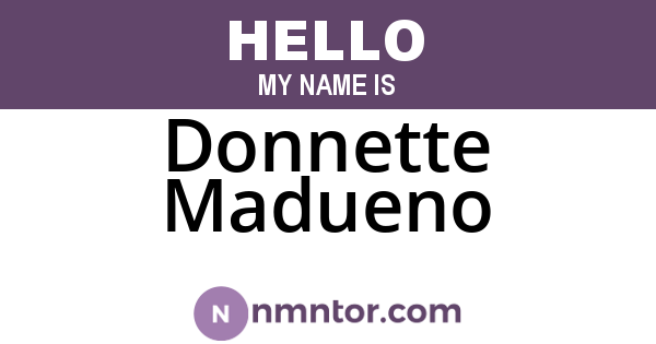 Donnette Madueno