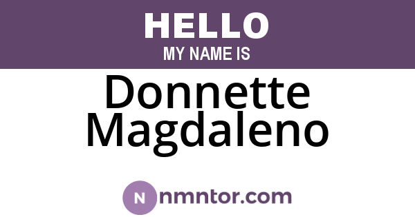 Donnette Magdaleno